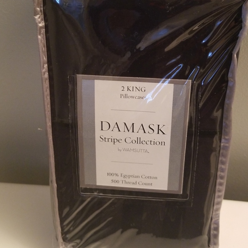 NEW! Wamsutta Damask Stripe King Pillowcases